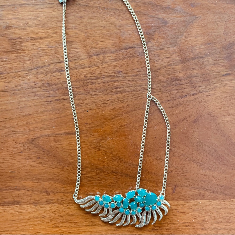 Kendra Scott Gold and Green Necklace